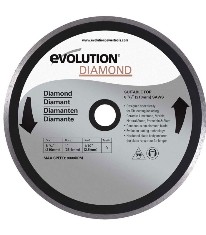 Evolution DB210 Diamond Cutting Blade for Rage 3S 210mm