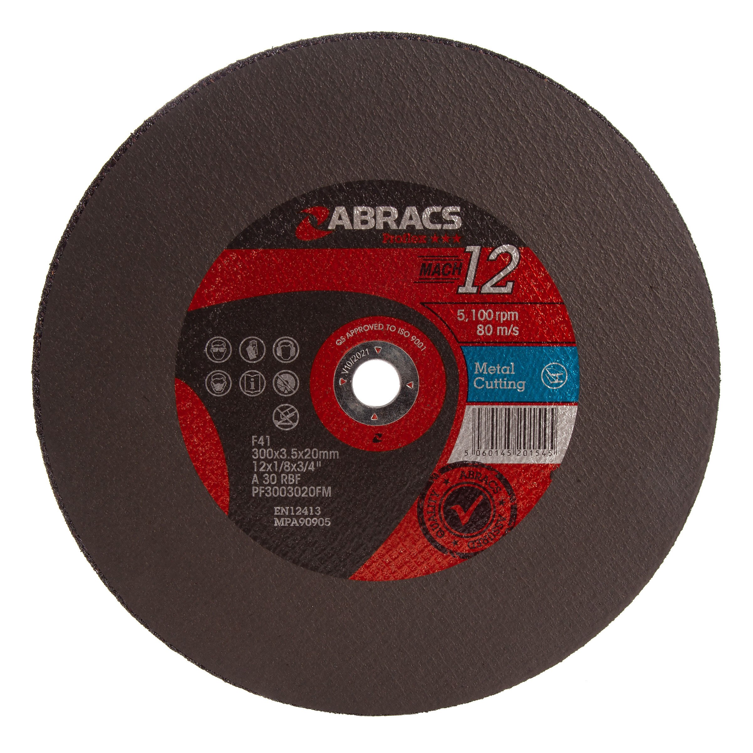 Abracs PF3003020FM Proflex Flat Cutting Disc for Metal 300 x 3.5 x 20mm (Pack of 25)