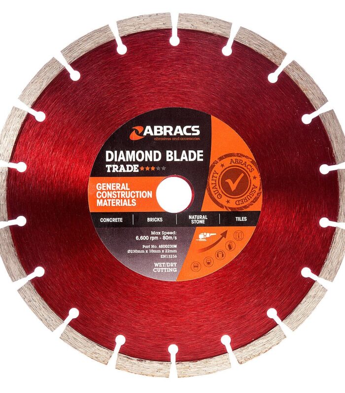 Abracs ABDD230M Trade General Purpose Diamond Blade 230 x 10 x 22mm