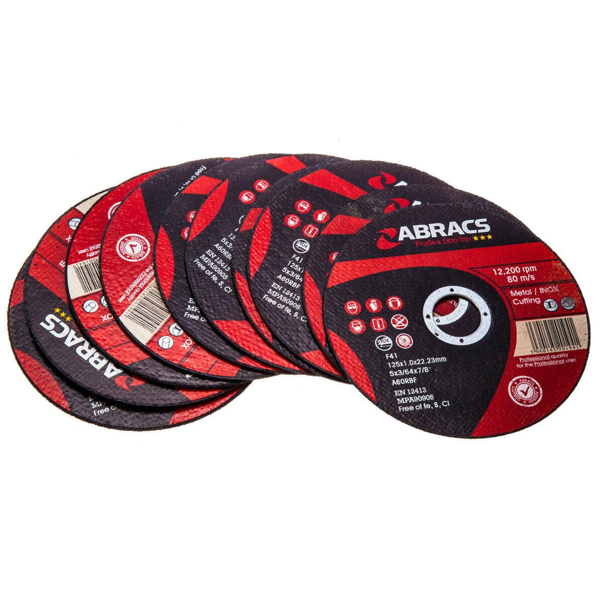 Abracs Proflex Extra Thin INOX Cutting Disc 125 x 1mm (Pack of 10)