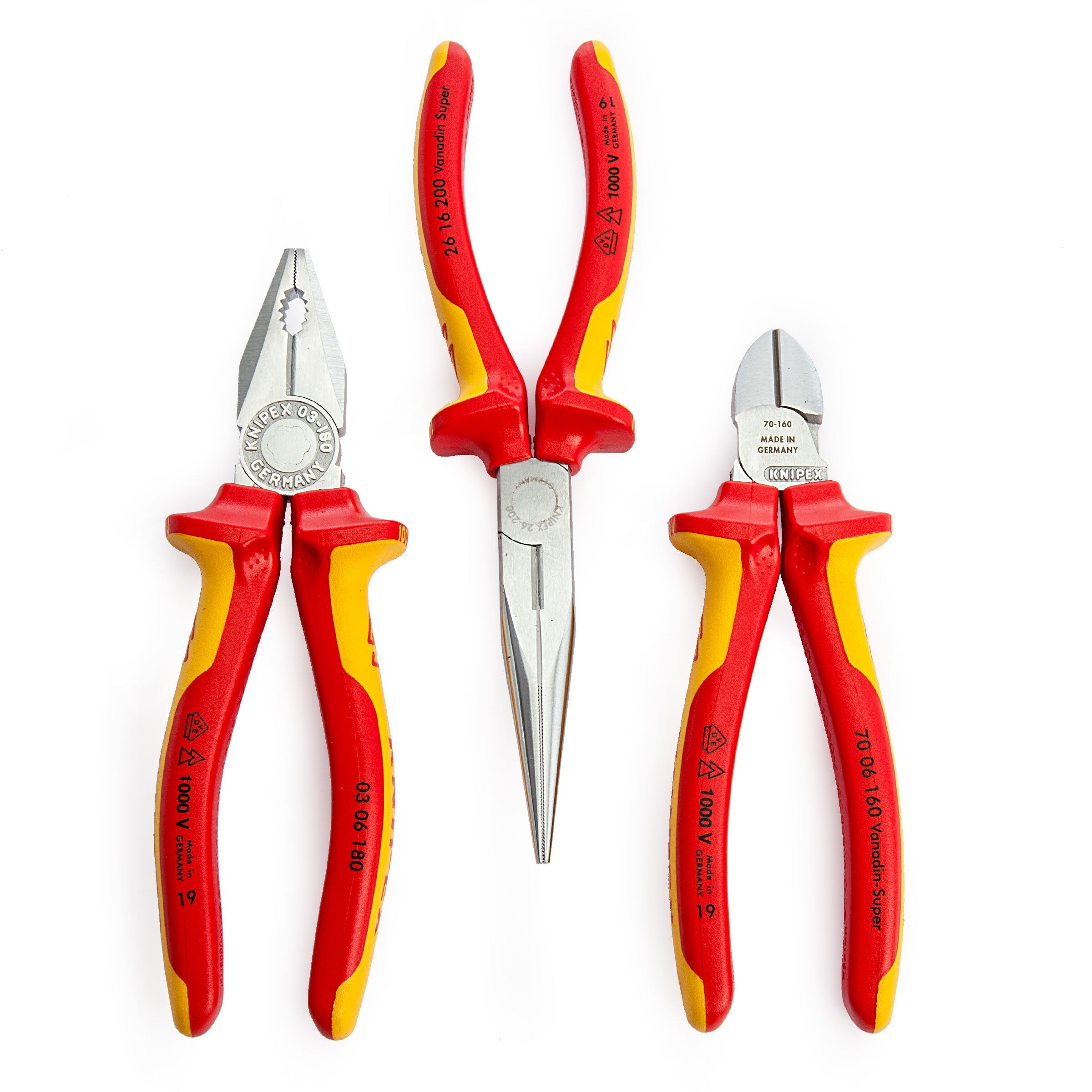 Knipex 00 20 12 VDE Electro Plier Set (3 Piece)
