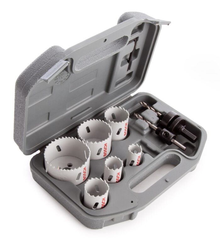 Bosch 2608580804 HSS Bi-Metal Hole Saw Set for Electricians 20 - 64mm (9 Piece)
