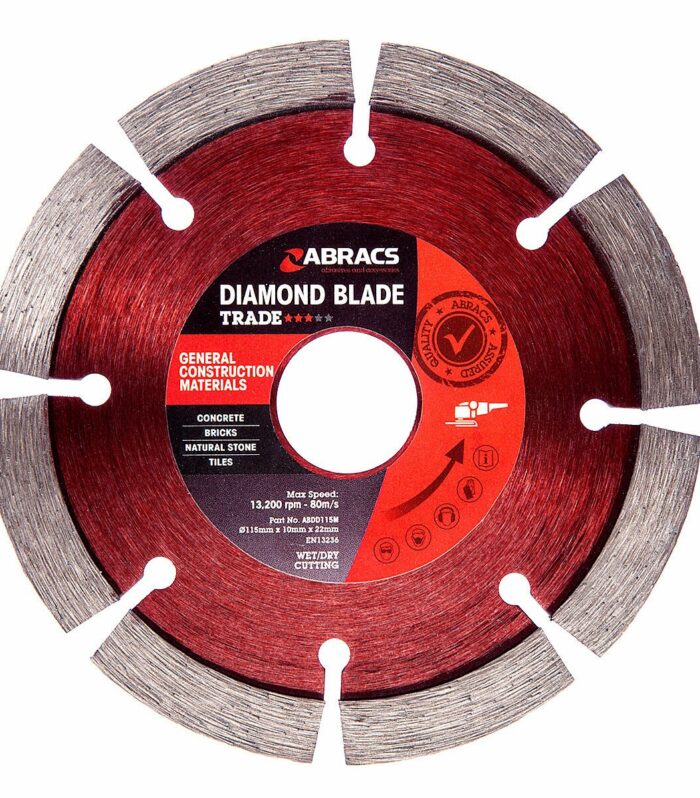 Abracs ABDD115M Trade General Purpose Diamond Blade 115 x 10 x 22mm
