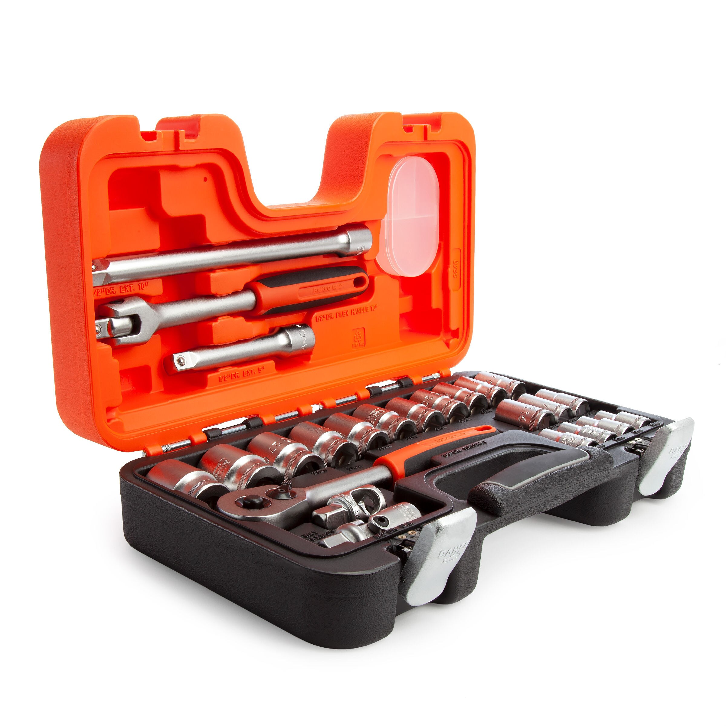 Bahco S240 1/2" Square Drive Socket Set with Ratchet (24 Piece)