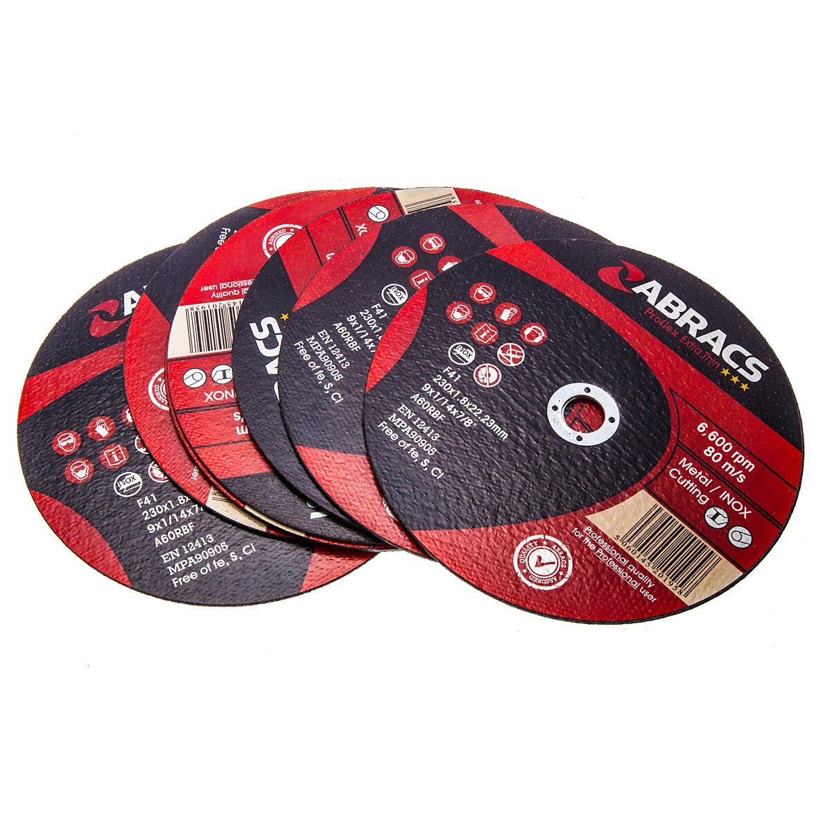 Abracs PFET23018FI Proflex Flat Extra Thin INOX Cutting Disc 230 x 1.8 x 22mm (Pack of 10)
