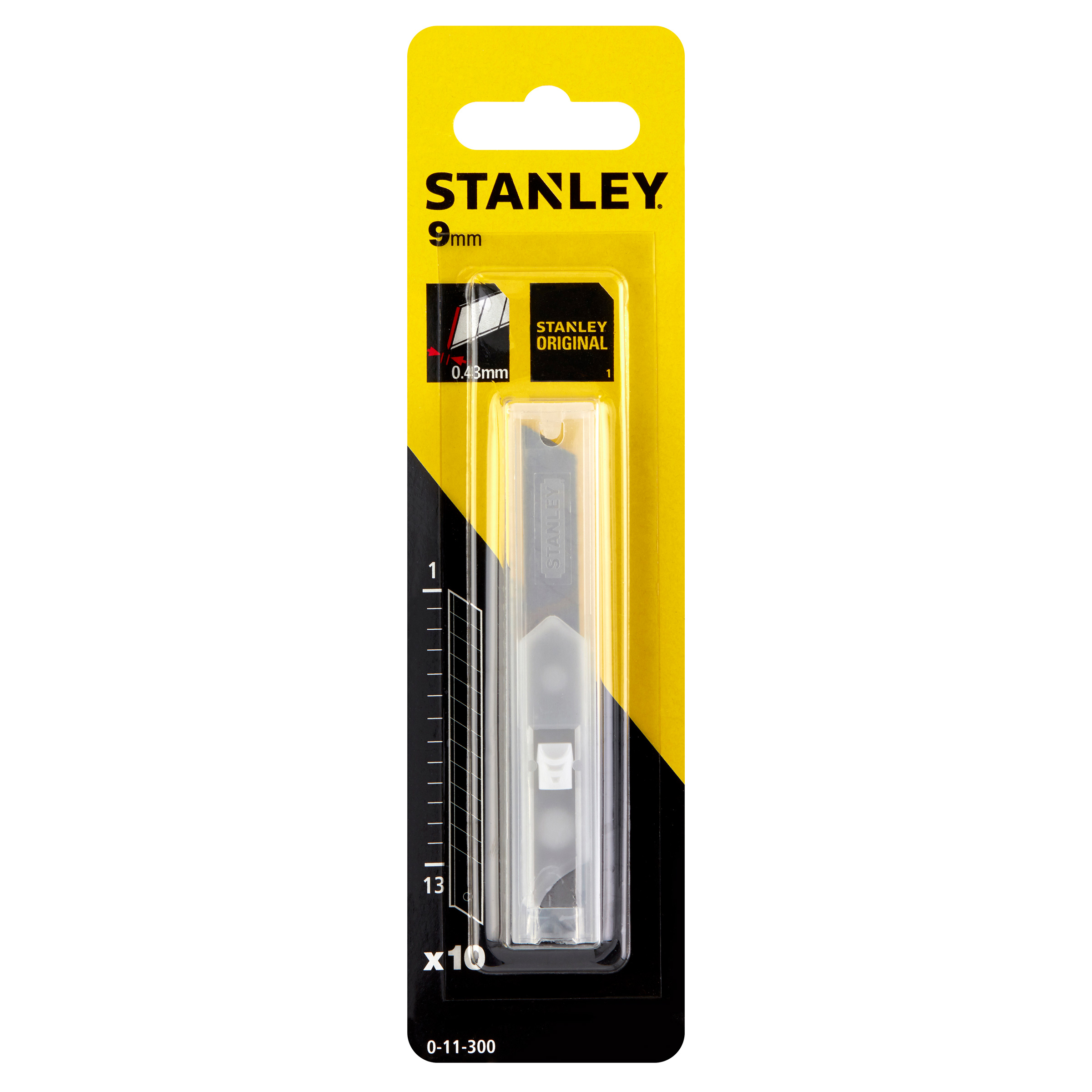 Stanley 0-11-300 Snap-Off Knife Blade 9mm (Pack of 10)