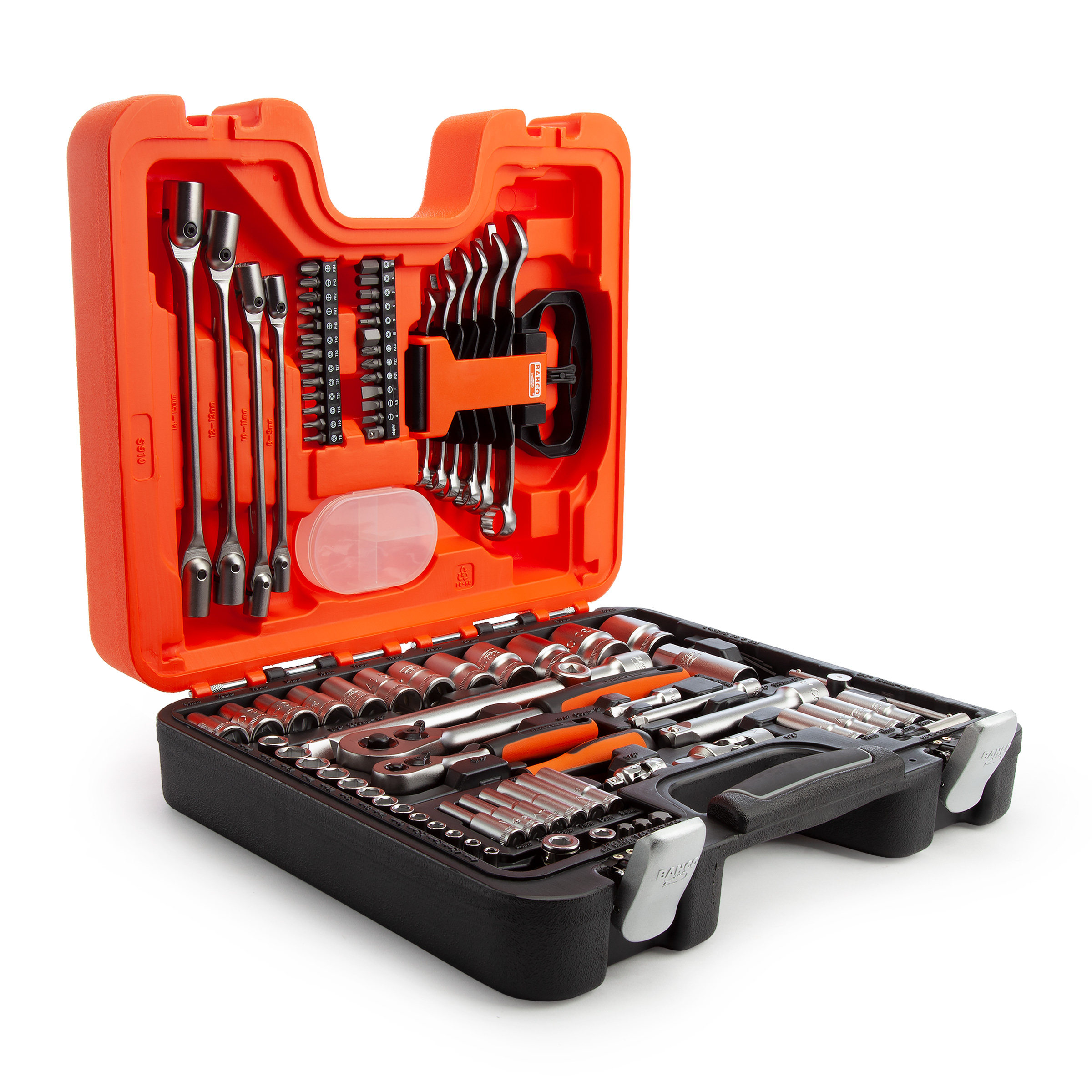 Bahco S910 1/4" & 1/2" Square Drive Socket & Combination Spanner Set (92 Piece)