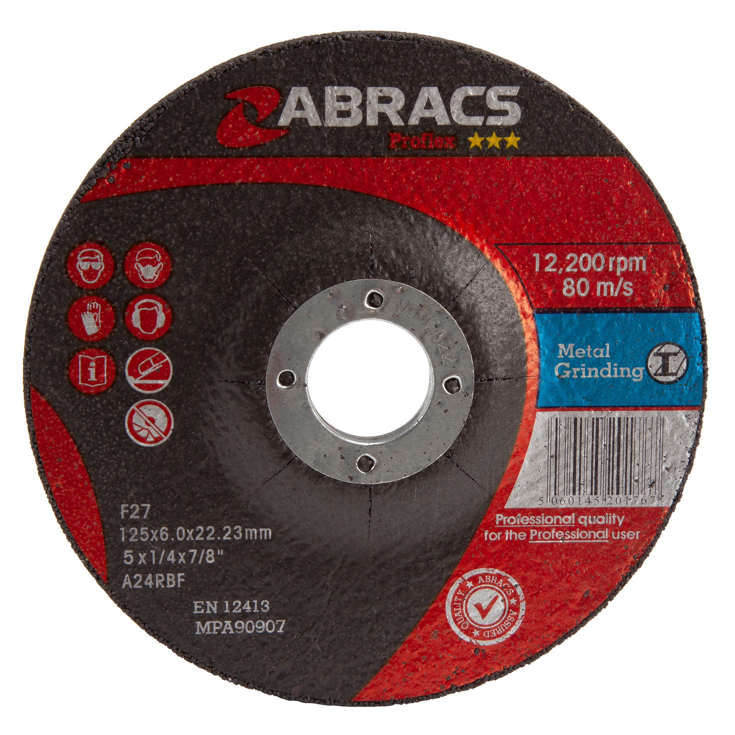 Abracs PF12560DM Proflex DPC Grinding Disc for Metal 125 x 6 x 22mm (Pack of 25)