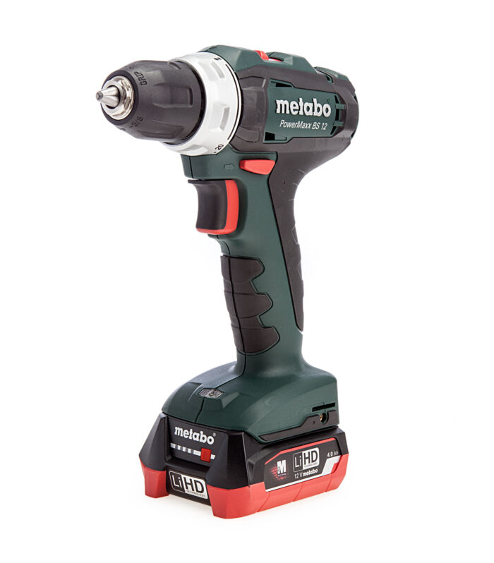 Metabo 601036800 PowerMaxx BS12 12V Cordless Drill Driver (2 × 4.0Ah Batteries)