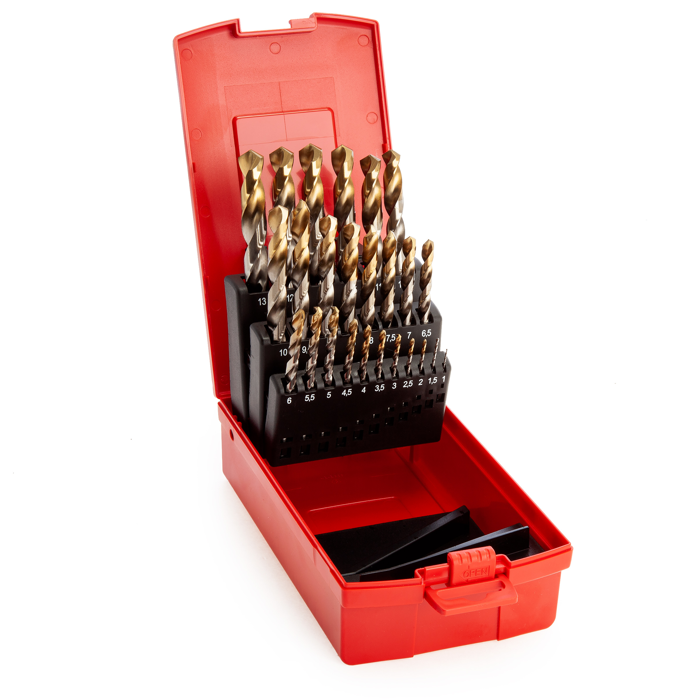 Dormer A002 HSS TiN Coated Tip Jobber Drill Bit Set 1-13mm (25 Piece)