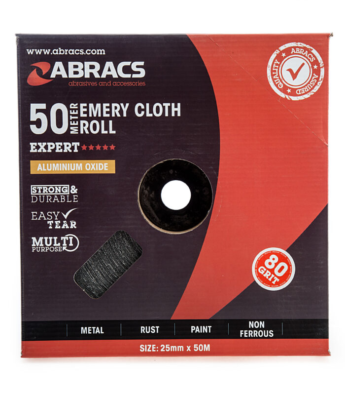 Abracs ABER2550080 Expert Emery Cloth Roll 80 Grit x 50m