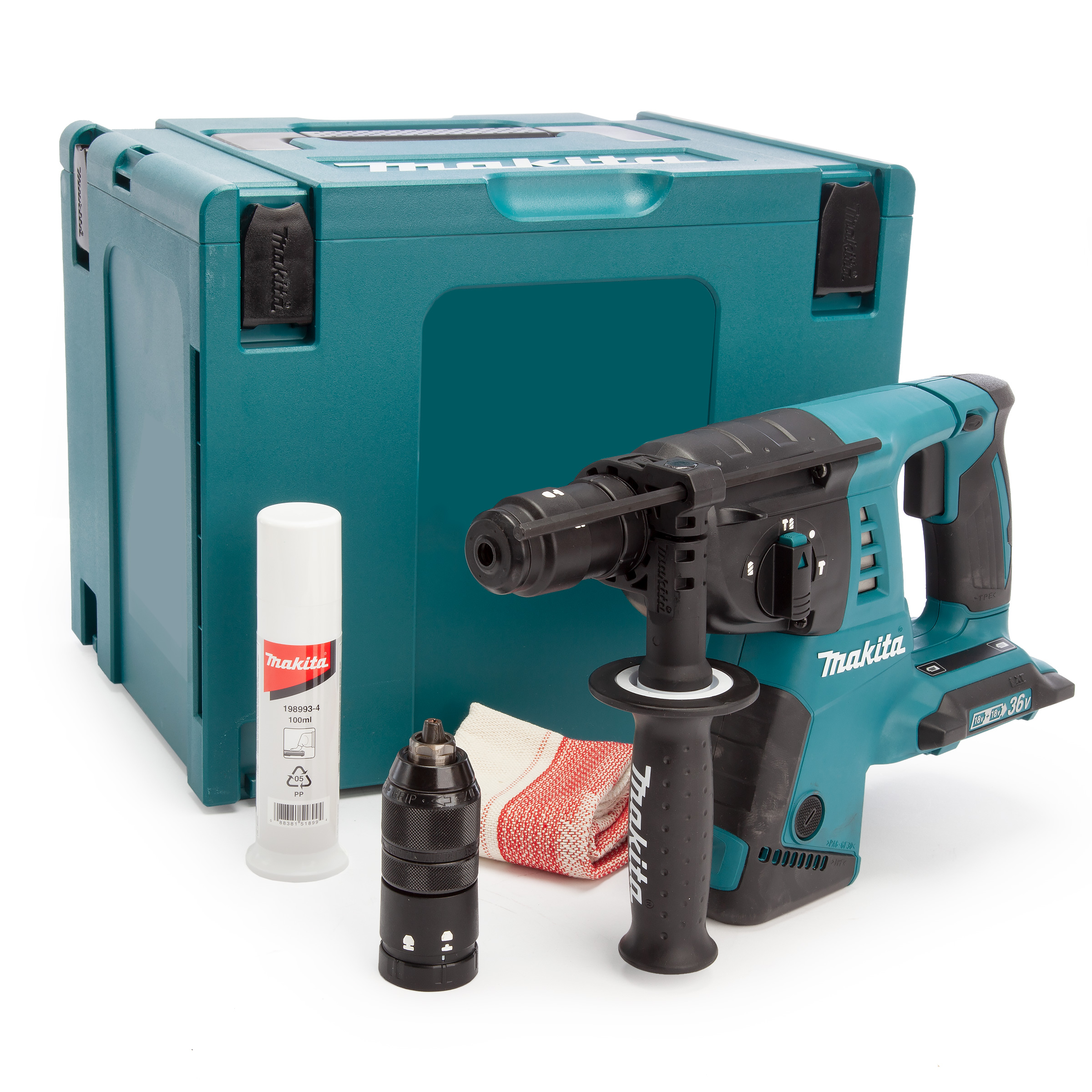 Makita DHR264 LXT 36V SDS+ Rotary Hammer in Makpac Case (Body Only)