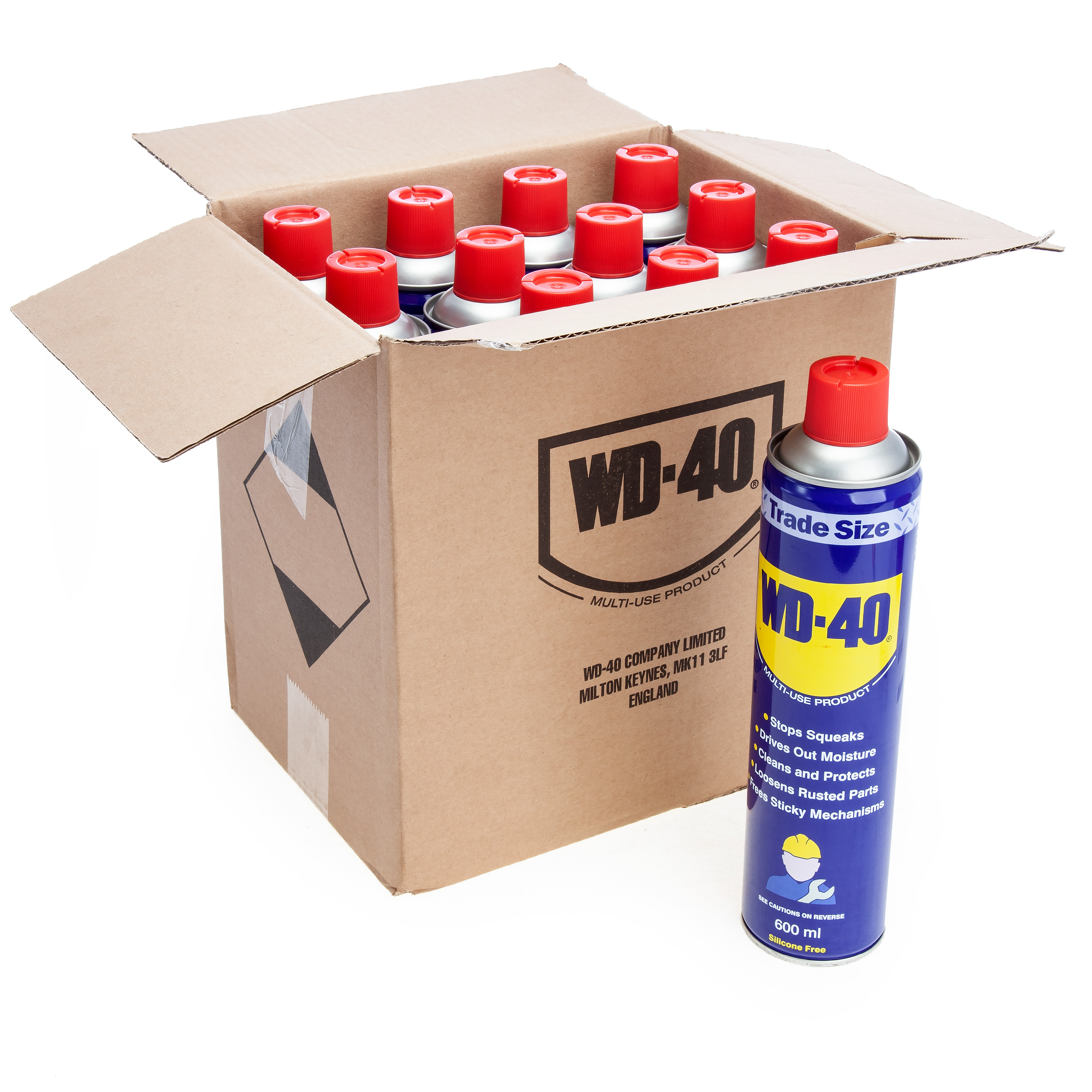 WD-40 Multi-Use Lubricant Trade Size 600ml (Pack of 12)