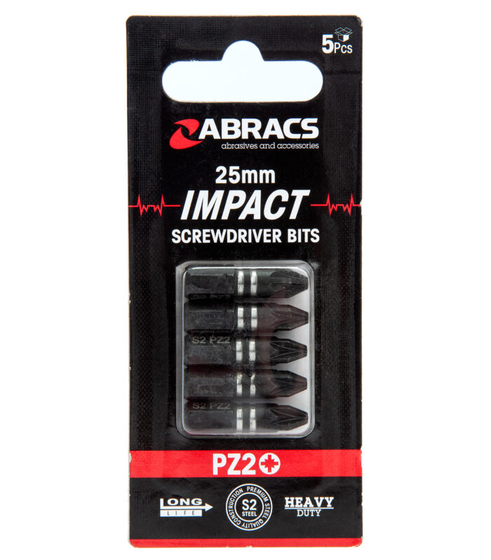 Abracs IPZ22505 Expert Impact Screwdriver Bit PZ2 x 25mm (Pack of 5)