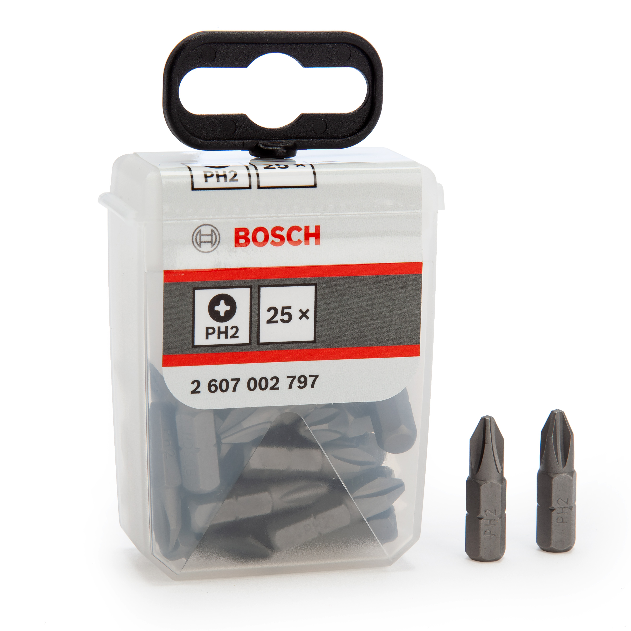 Bosch 2607002797 Extra Hard Screwdriver Bit PH2 x 25mm (Pack of 25)