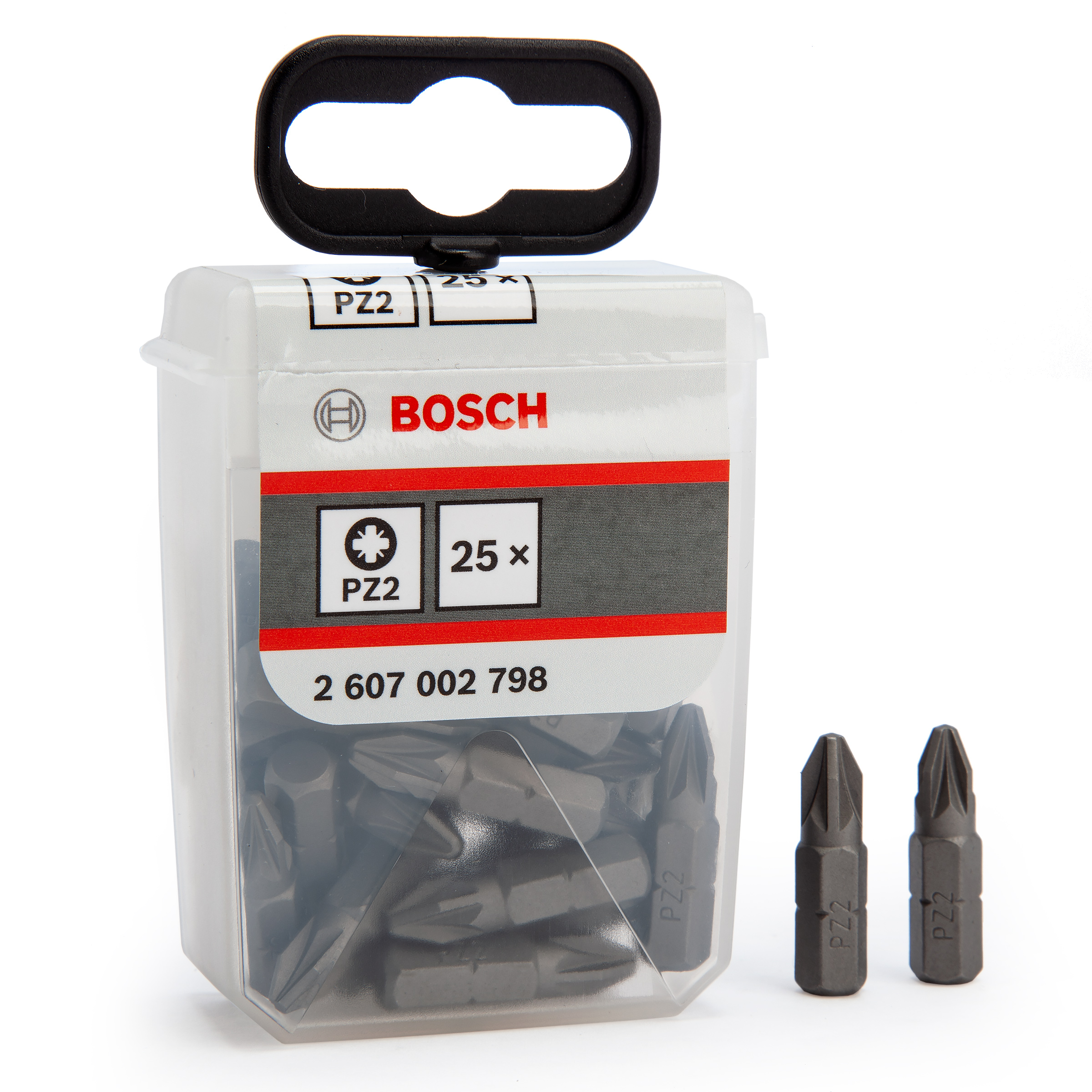 Bosch 2607002798 Extra Hard Screwdriver Bit PZ2 x 25mm (Pack of 25)