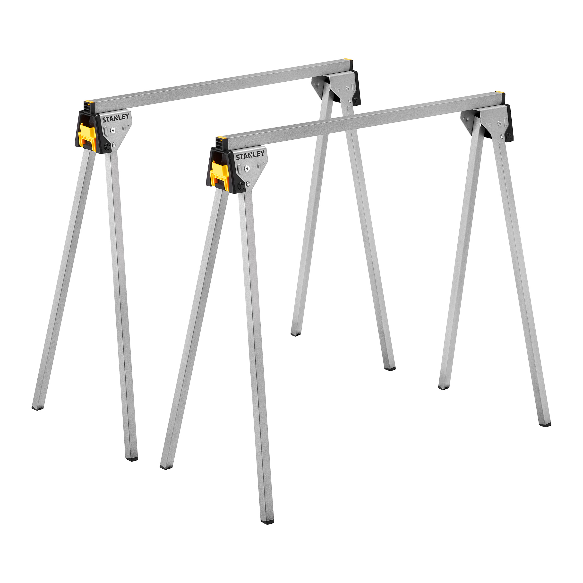 Stanley STST81337-1 Folding Metal Sawhorse 450kg (Twin Pack)