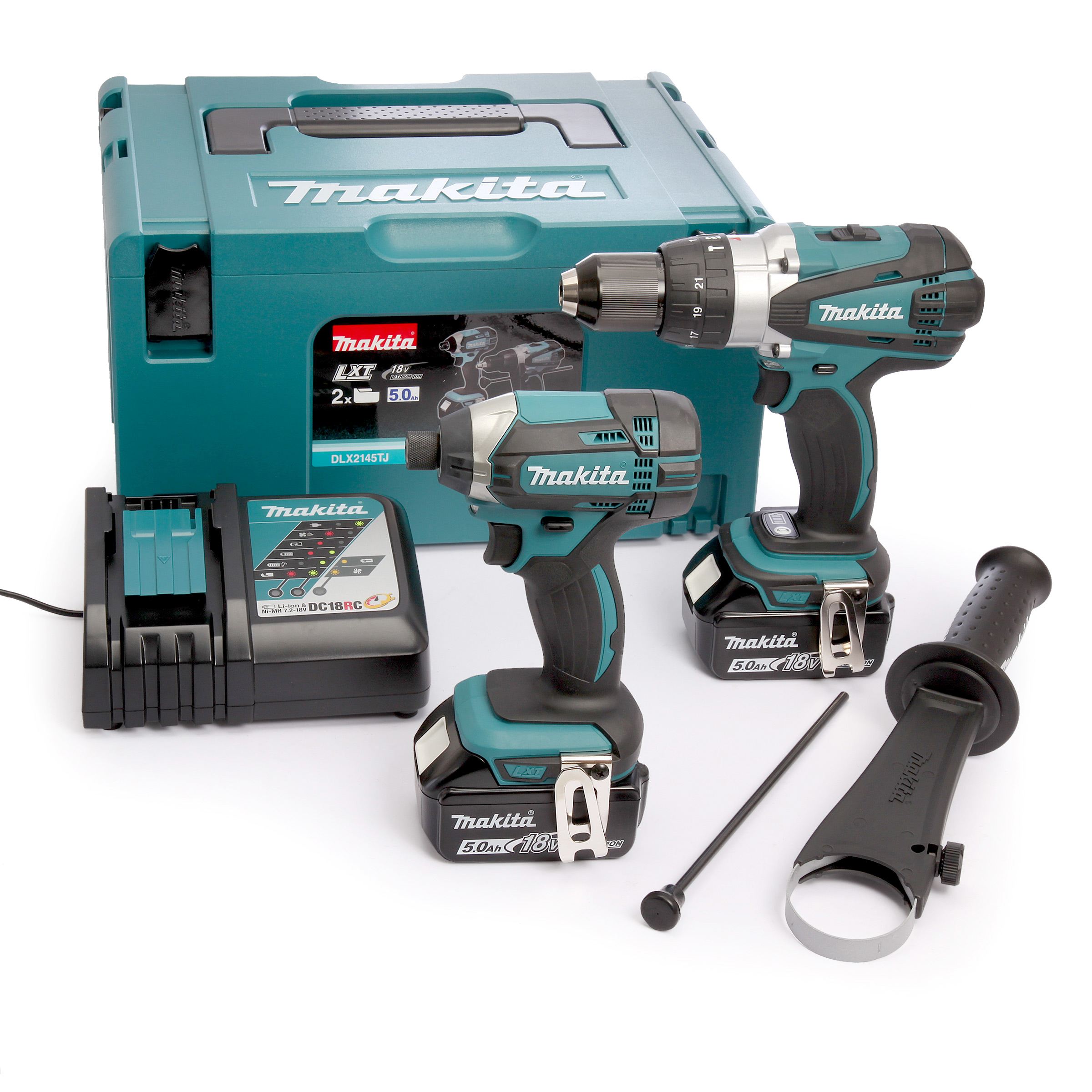 Makita DLX2145TJ LXT 18V Combi Drill & Impact Driver Twin Pack (2 x 5.0Ah Batteries)