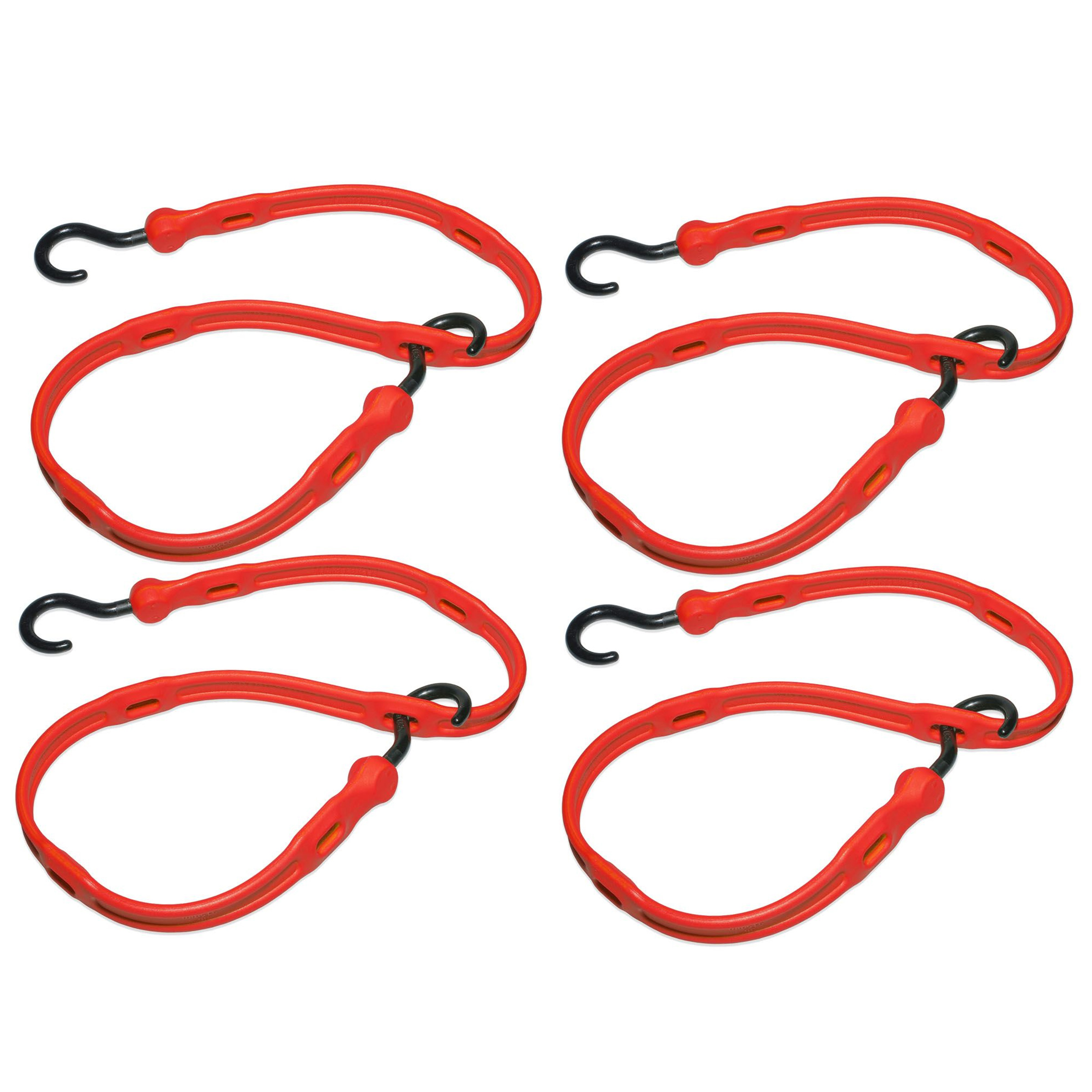 The Perfect Bungee AS36R4PK-BXST Adjust-A-Strap Bungee Cords in Red 36" / 91cm (Pack of 4)