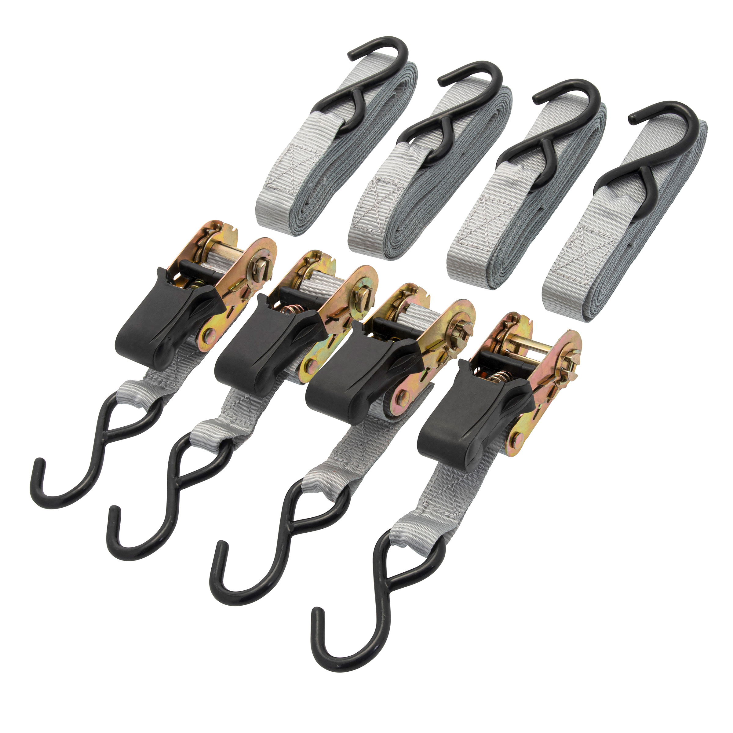 XTrade X0500007 Ratchet Straps with Hooks 25mm x 5m (Pack of 4)