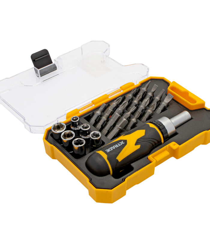XTrade X0900076 Ratchet Bit Driver & Socket Set (23 Piece)