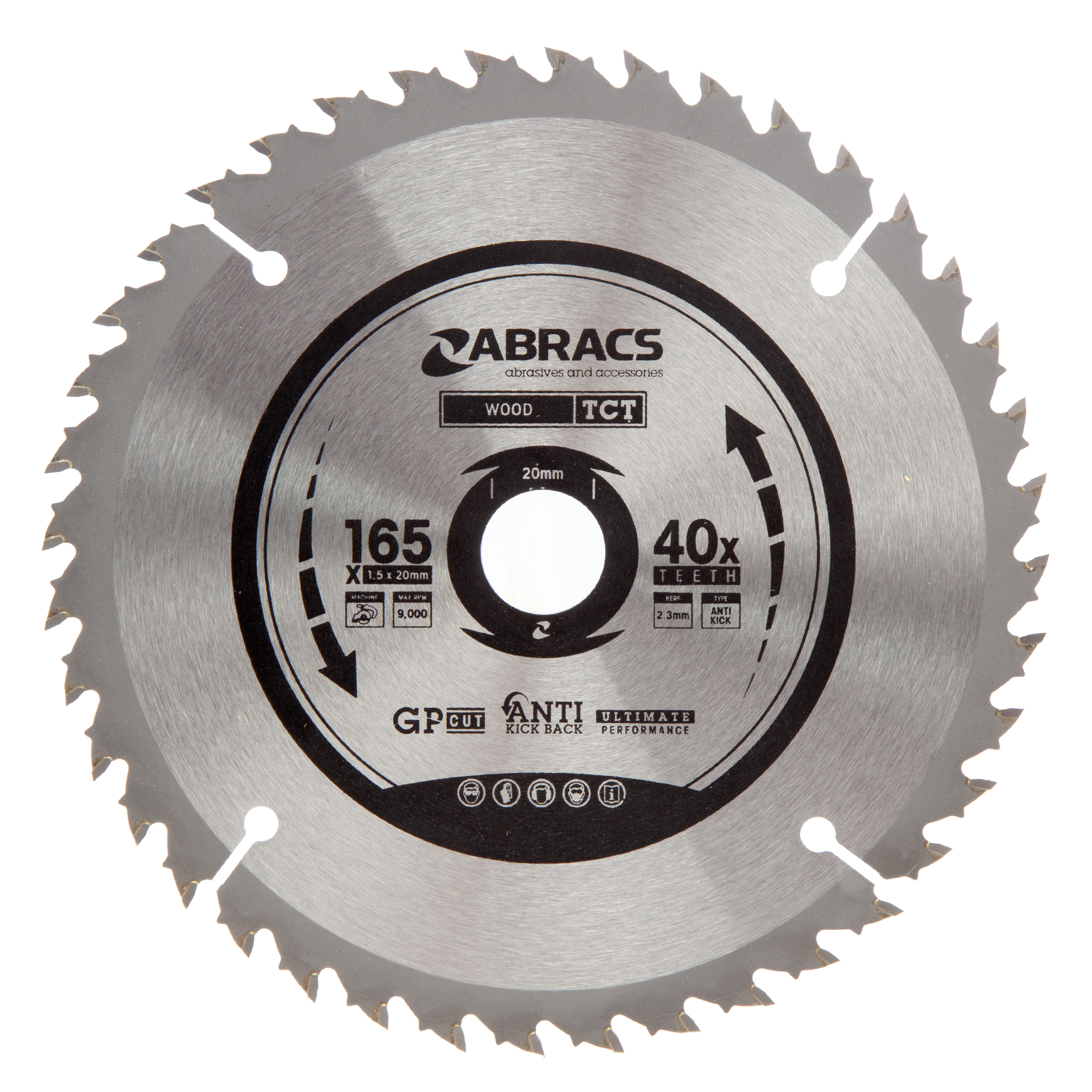 Abracs TCT16540 Expert TCT Circular Saw Blade for Wood 165 x 20mm x 40T