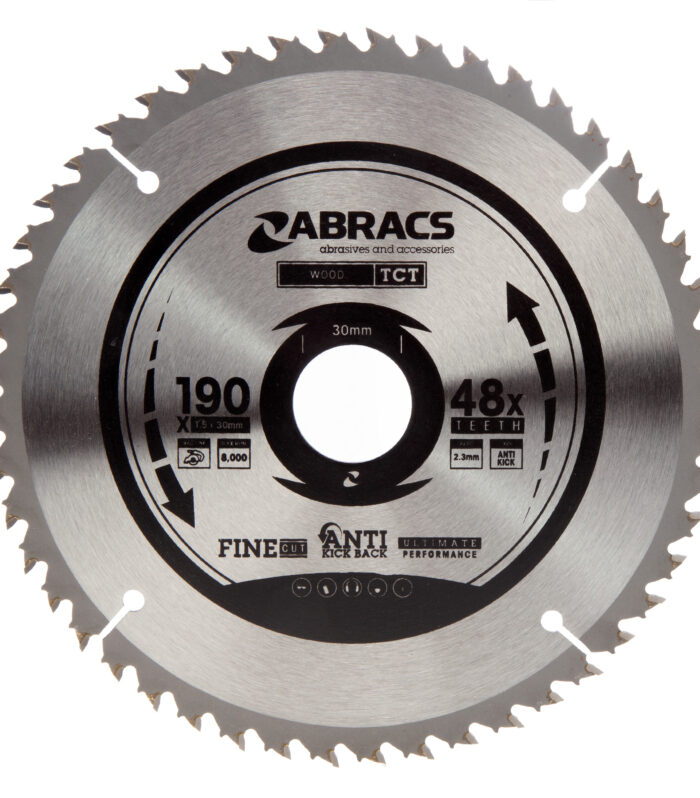 Abracs TCT19048 Expert TCT Circular Saw Blade for Wood 190 x 30mm x 48T