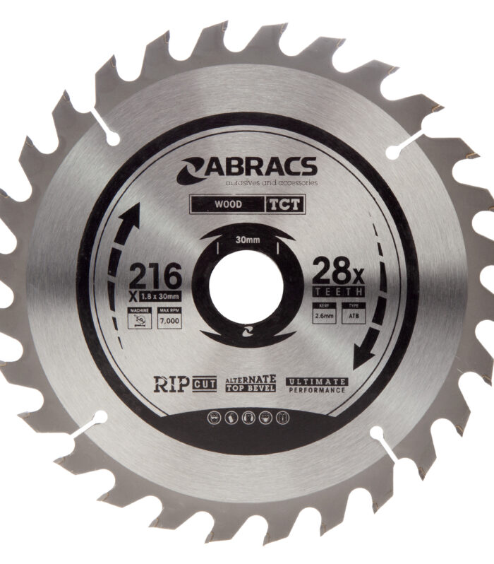 Abracs TCT21628 Expert TCT Circular Saw Blade for Wood 216 x 30mm x 28T