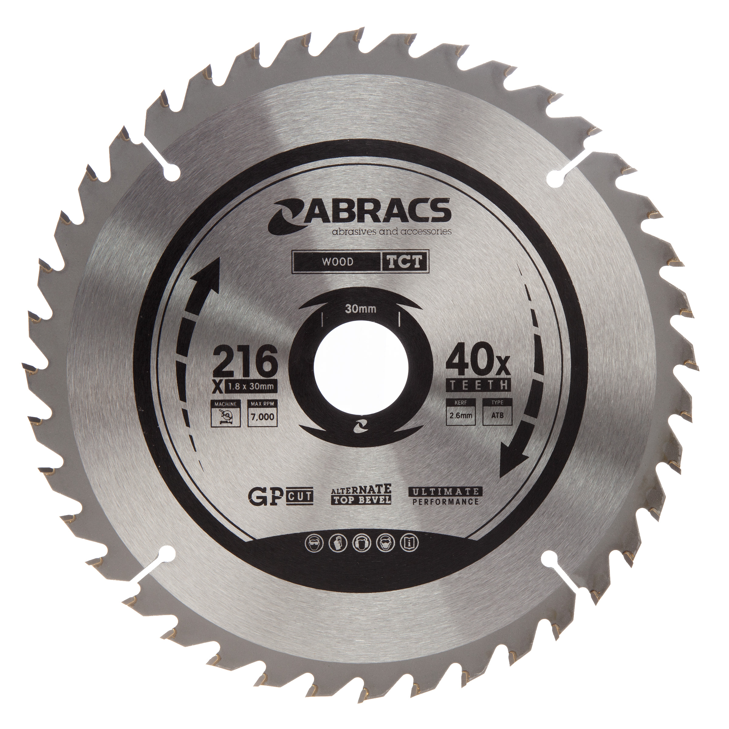 Abracs TCT21640 Expert TCT Circular Saw Blade for Wood 216 x 30mm x 40T
