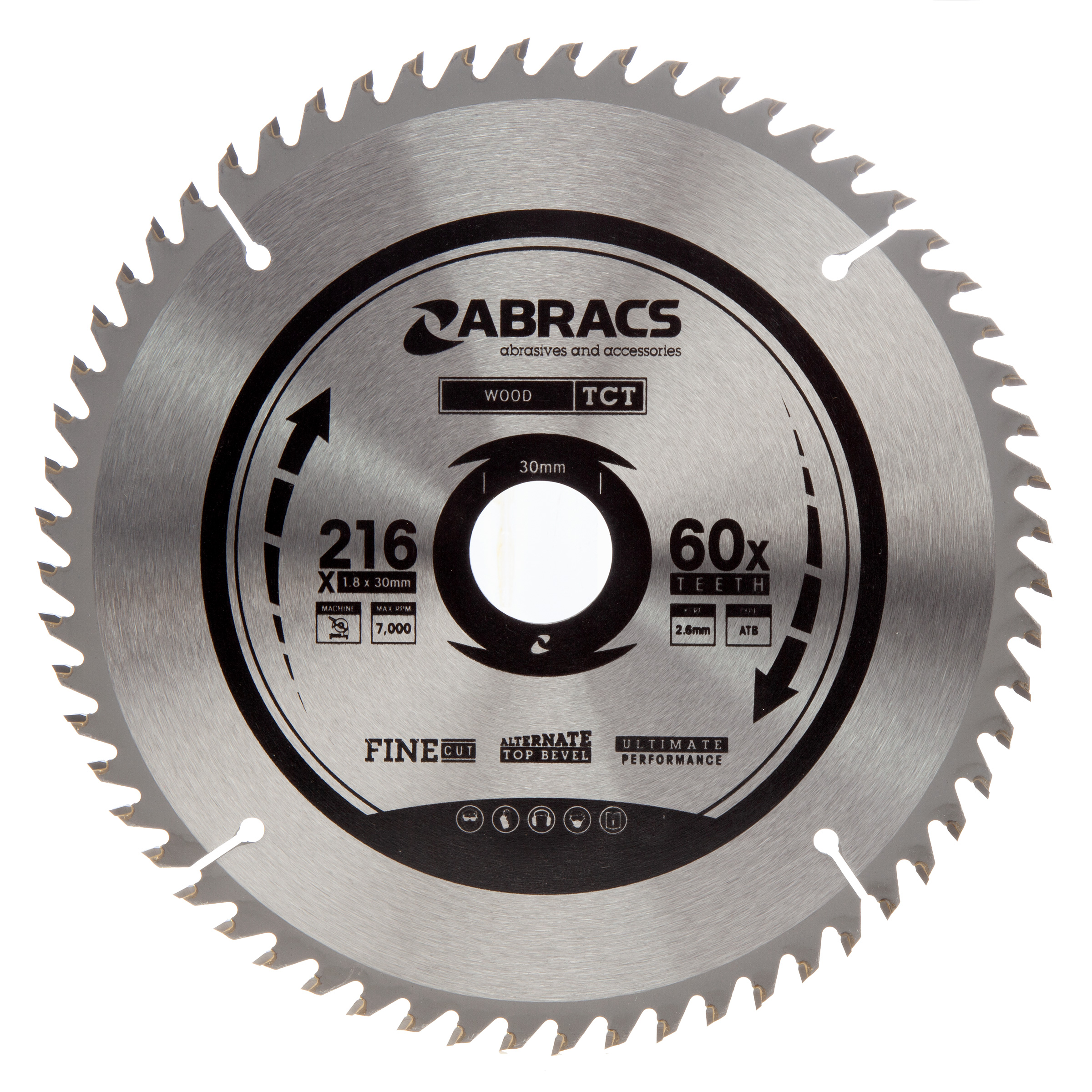 Abracs TCT21660 Expert TCT Circular Saw Blade for Wood 216 x 30mm x 60T
