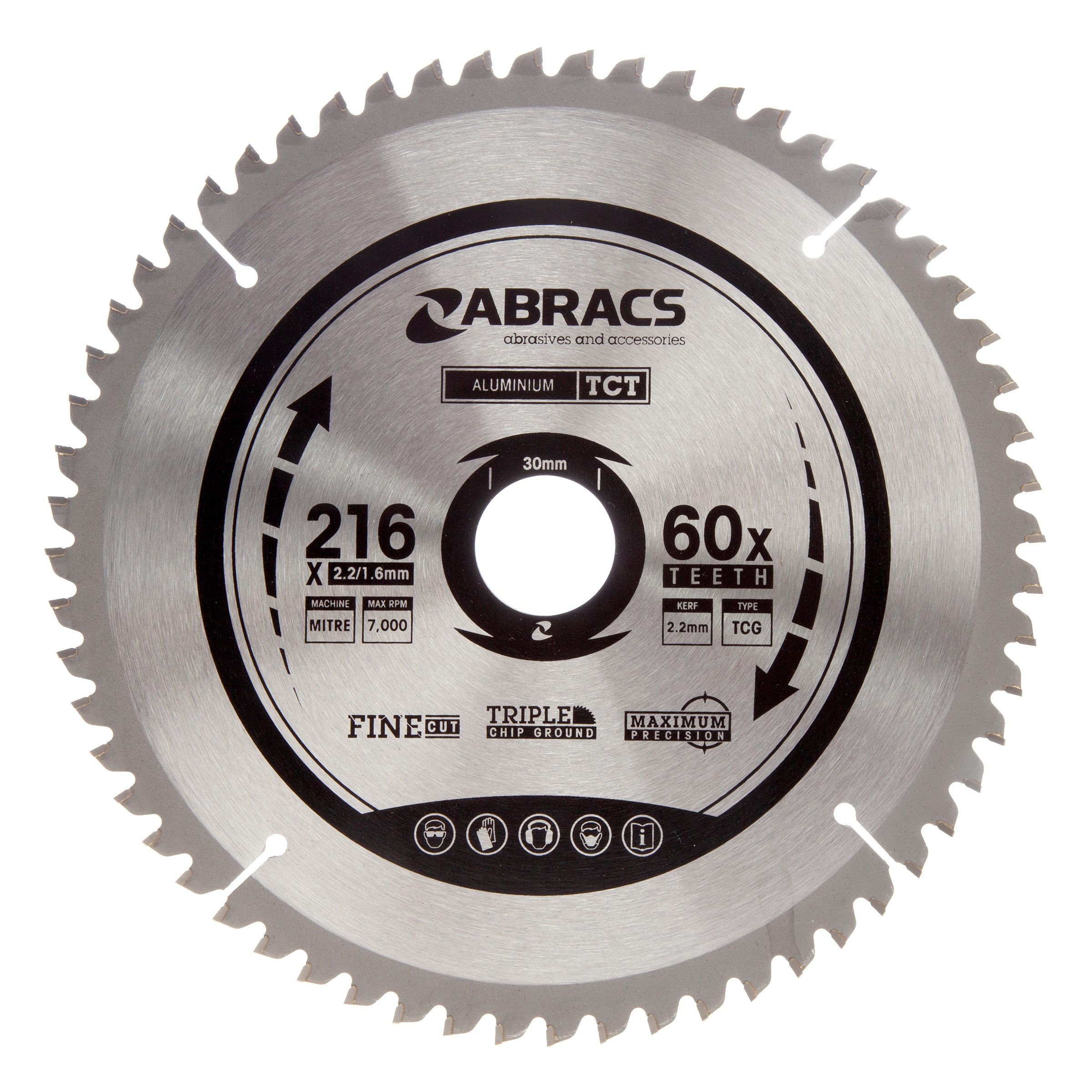 Abracs TCTA21660 Expert TCT Mitre Saw Blade for Aluminium 216 x 30mm x 60T