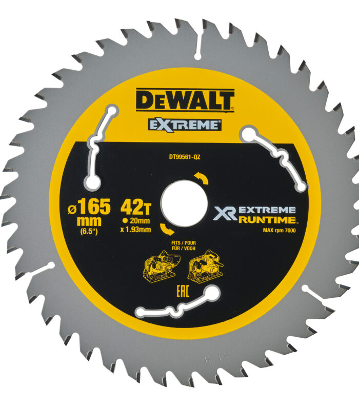 Dewalt DT99561 XR EXTREME Runtime Circular Saw Blade 165 x 20mm x 42T