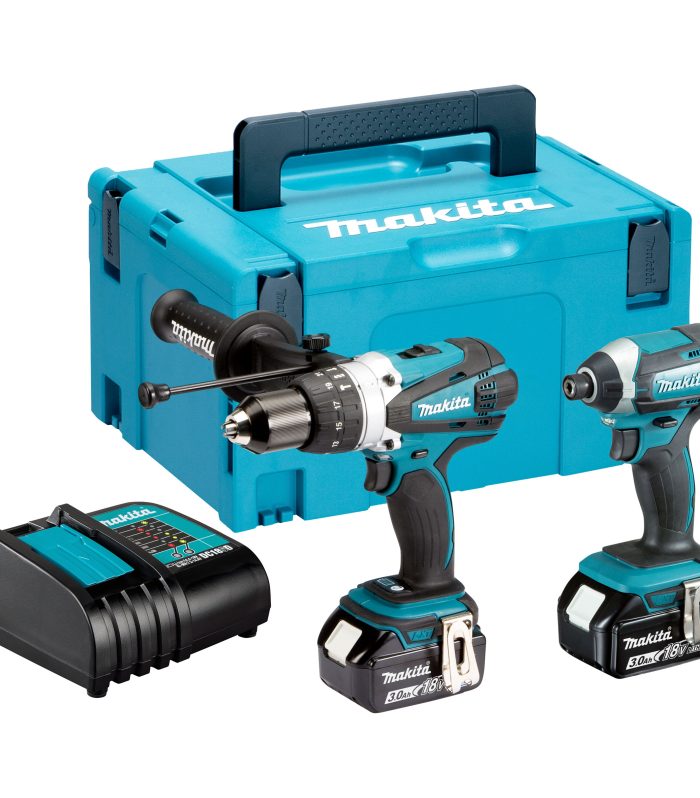 Makita DLX2145 LXT 18V Combi Drill & Impact Driver Twin Pack (2 x 3.0Ah Batteries)