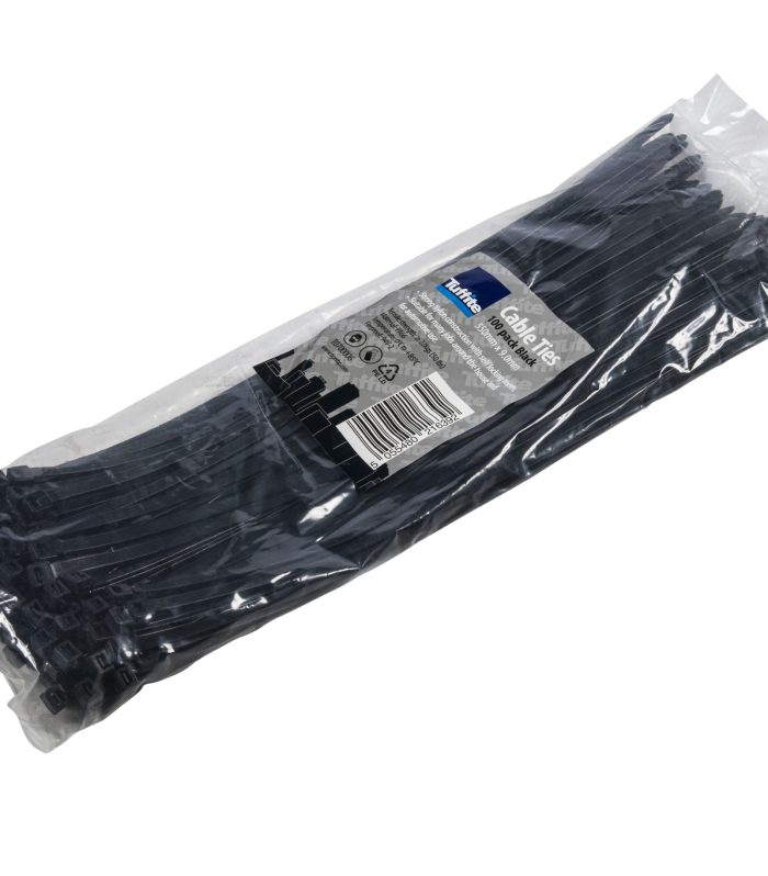 XTrade T0700006 Black Cable Ties 550MM x 9.0MM (100 Pack)