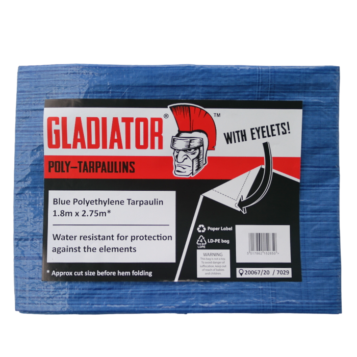 Gladiator Polyethylene Tarpaulin Blue 1.8m x 2.75m