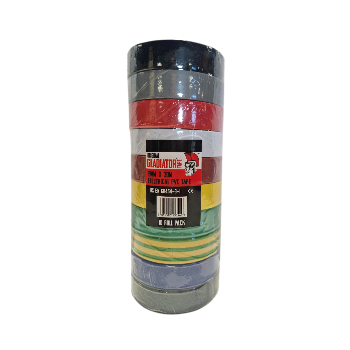 Gladiator Electrical PVC Tape 19mm x 20m (Mixed Colour) - Box of 10