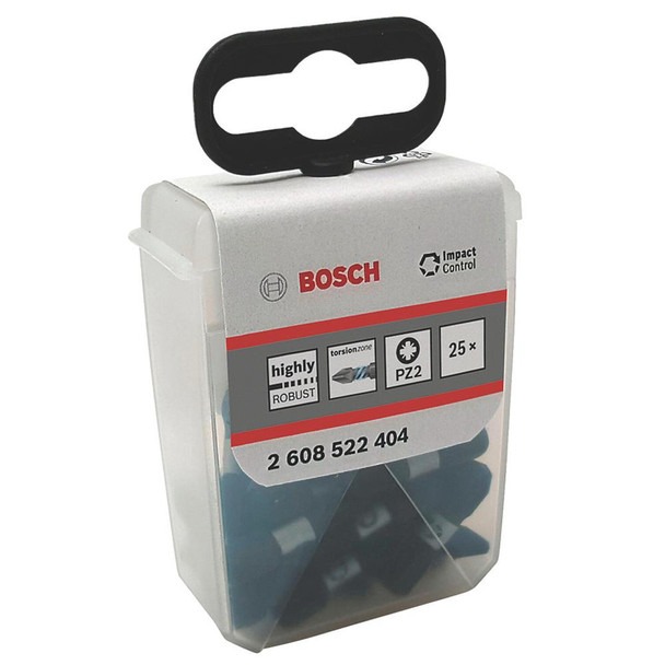 Bosch 2608522404 Impact Control PZ2 Bits 25mm (25 Pack)