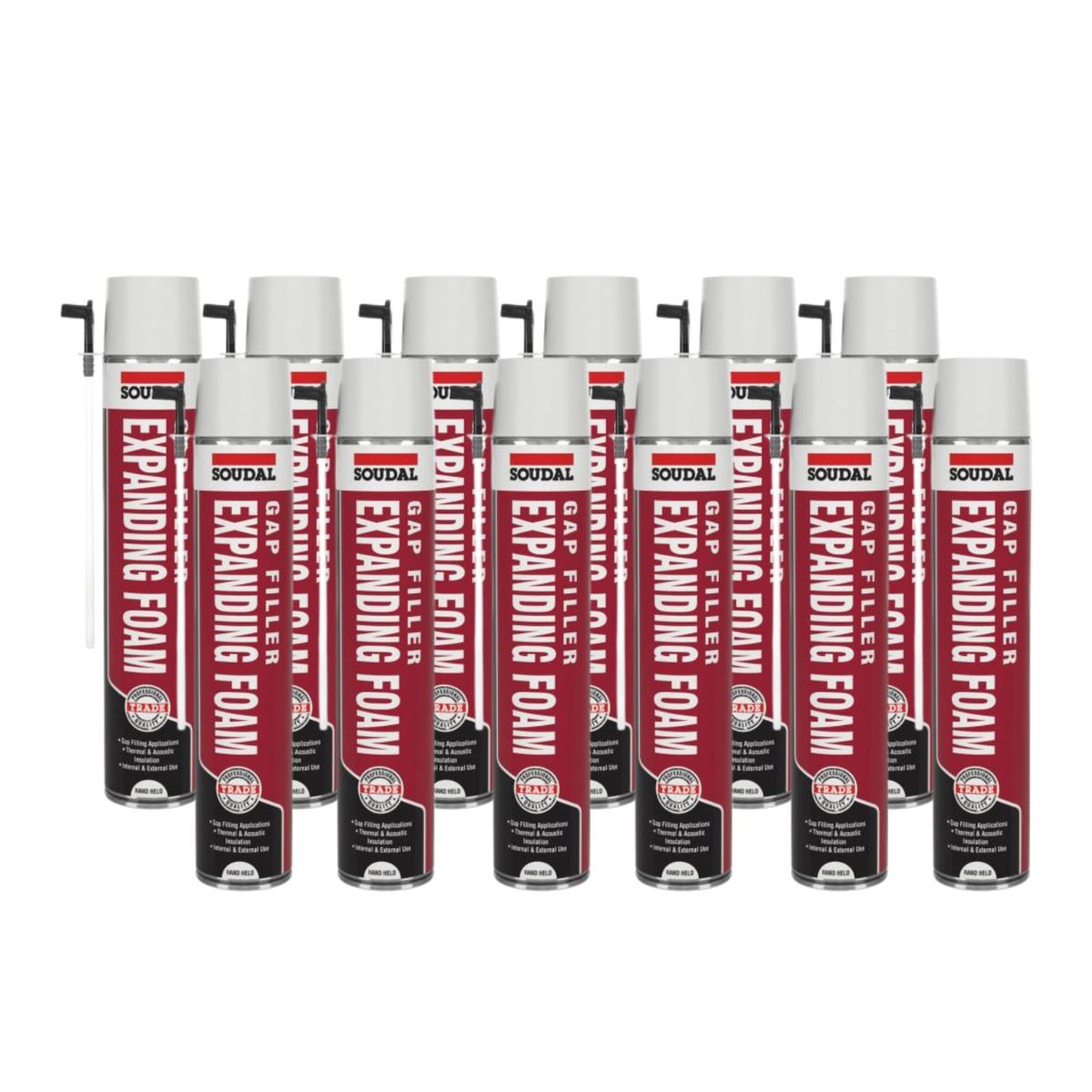 Soudal Fill & Fix Expanding Foam 750ml - Pack of 12