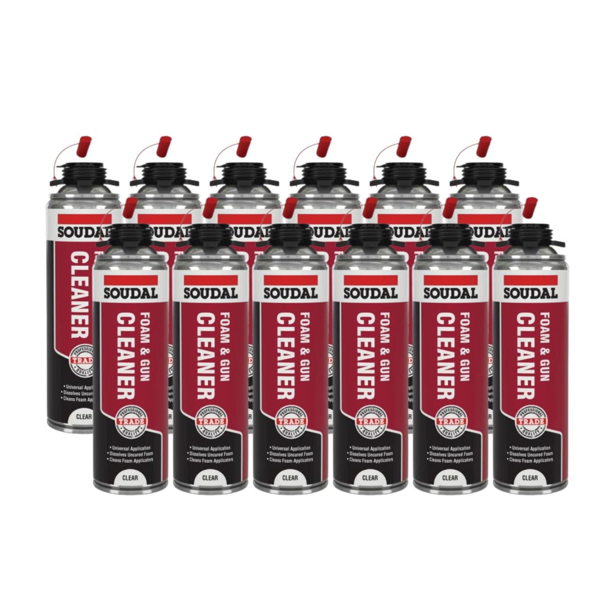 Soudal PUExpandingFoam& GunCleaner500ml - Pack of 12