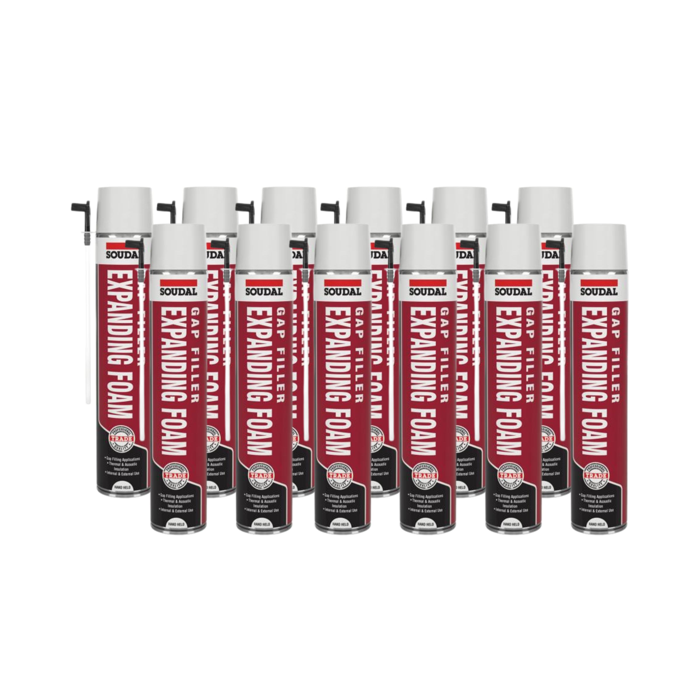 Soudal HandHeld Trade Expanding Foam 500ml - Pack of 12