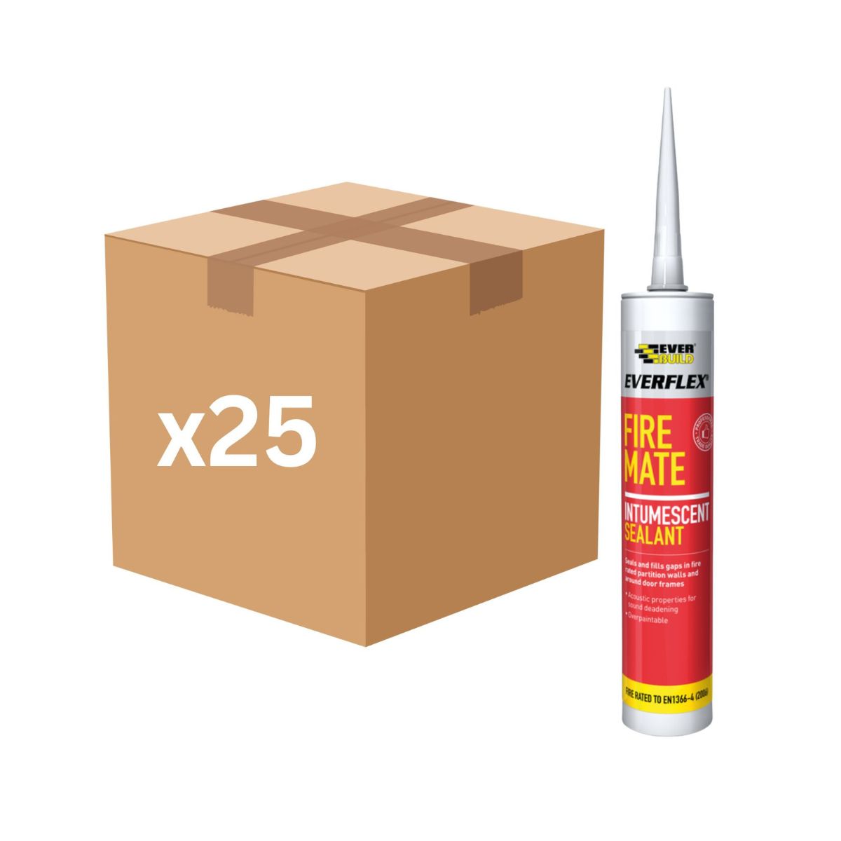 Everbuild Fire Mate Intumescent Sealant 295ml (White) - Box of 25