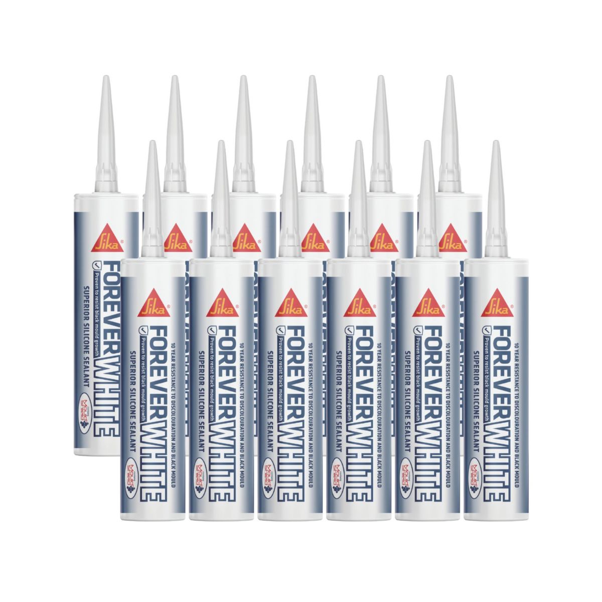 Sika Forever Hygienic Silicone Sealant 295ml (White) - Box of 12
