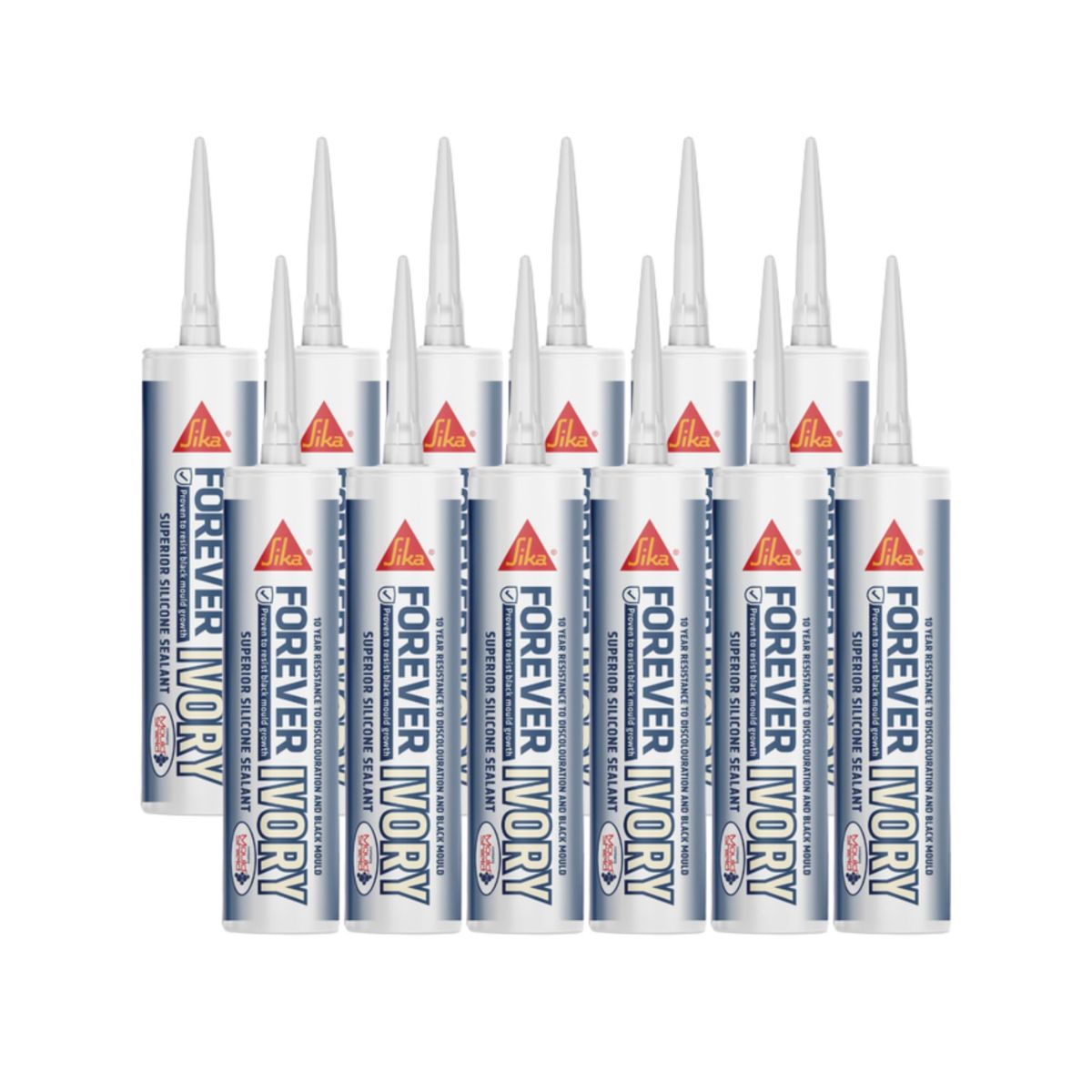 Sika Forever Hygienic Silicone Sealant 295ml (Ivory) - Box of 12