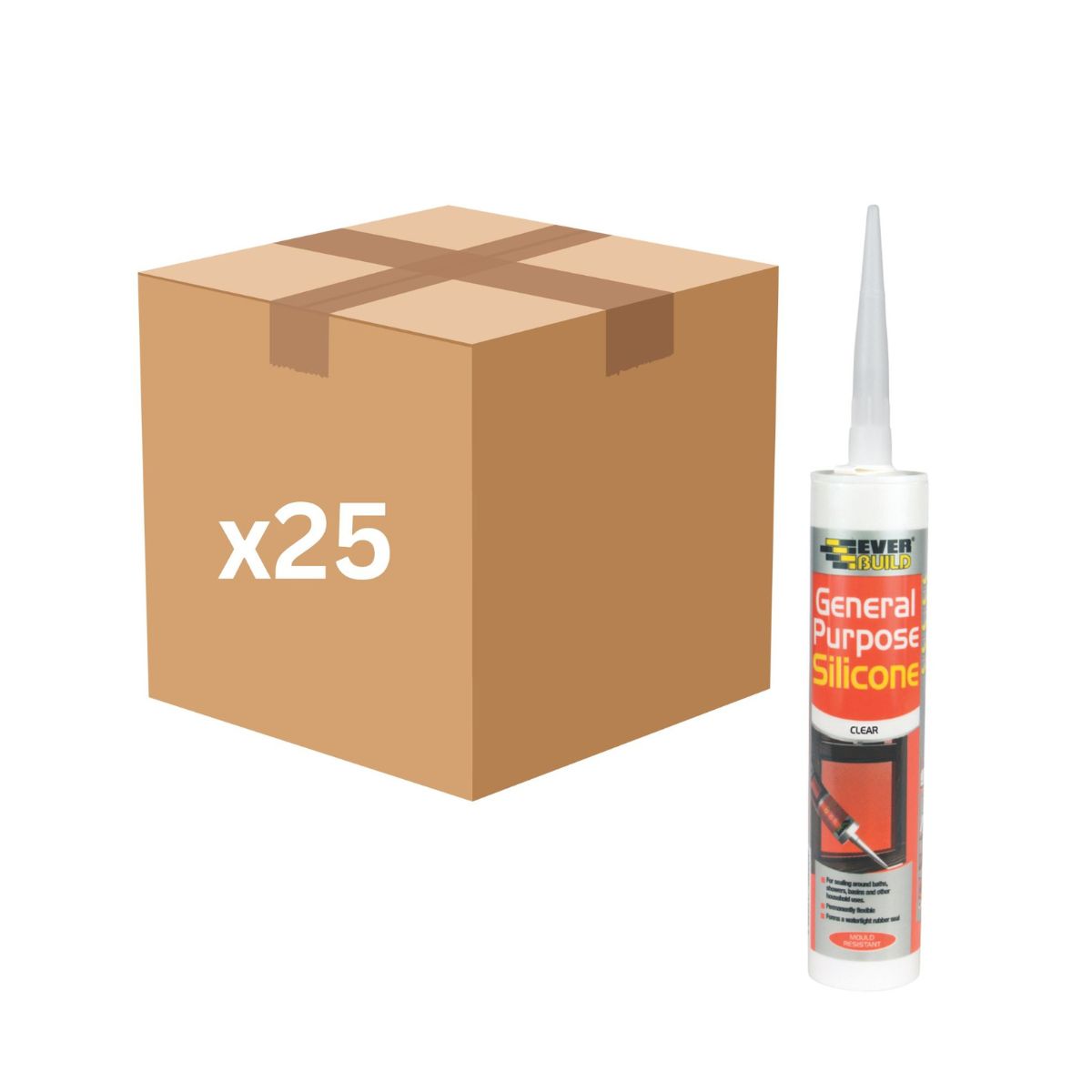 Sika General Purpose Silicone 280ml (Clear) - Box of 25