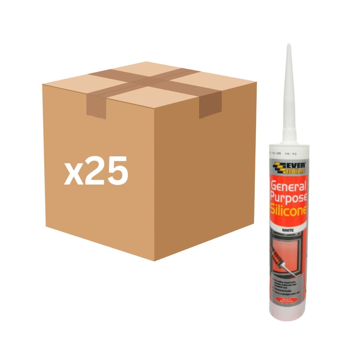 Sika General Purpose Silicone 280ml (White) - Box of 25