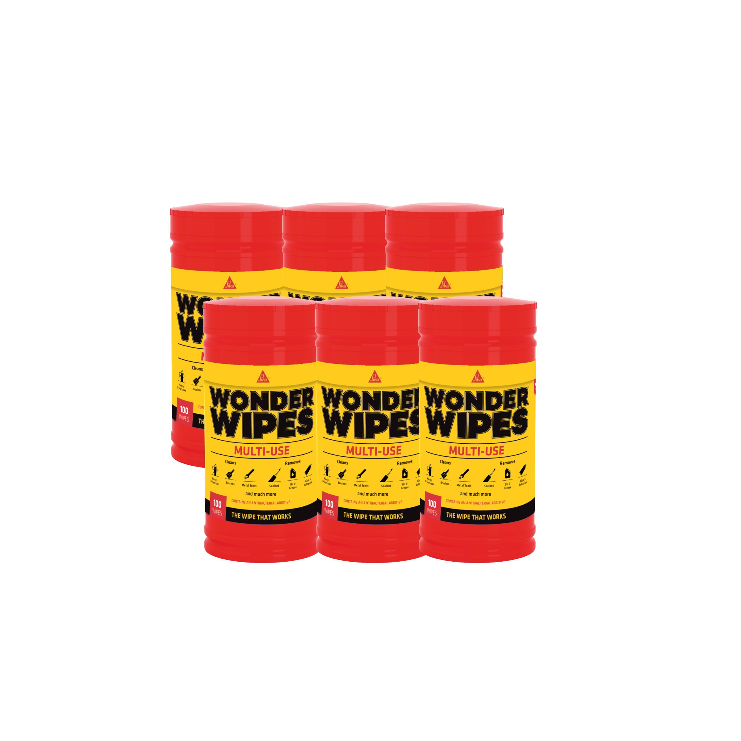 Sika Wonder Wipes - 6 Tubs of 100 Wipes