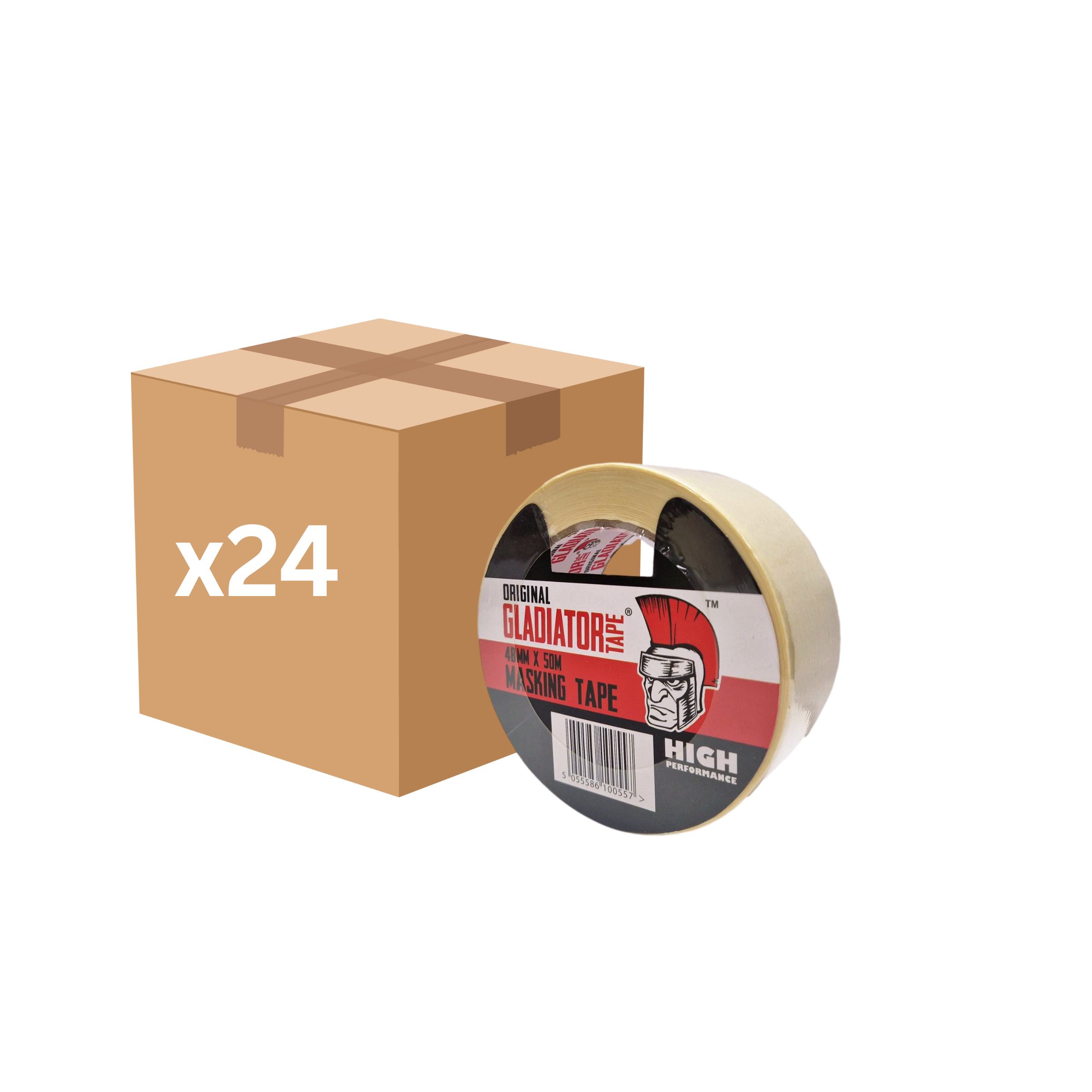 Gladiator General Purpose Masking Tape 48mm x 50m (Natural) - Box of 24