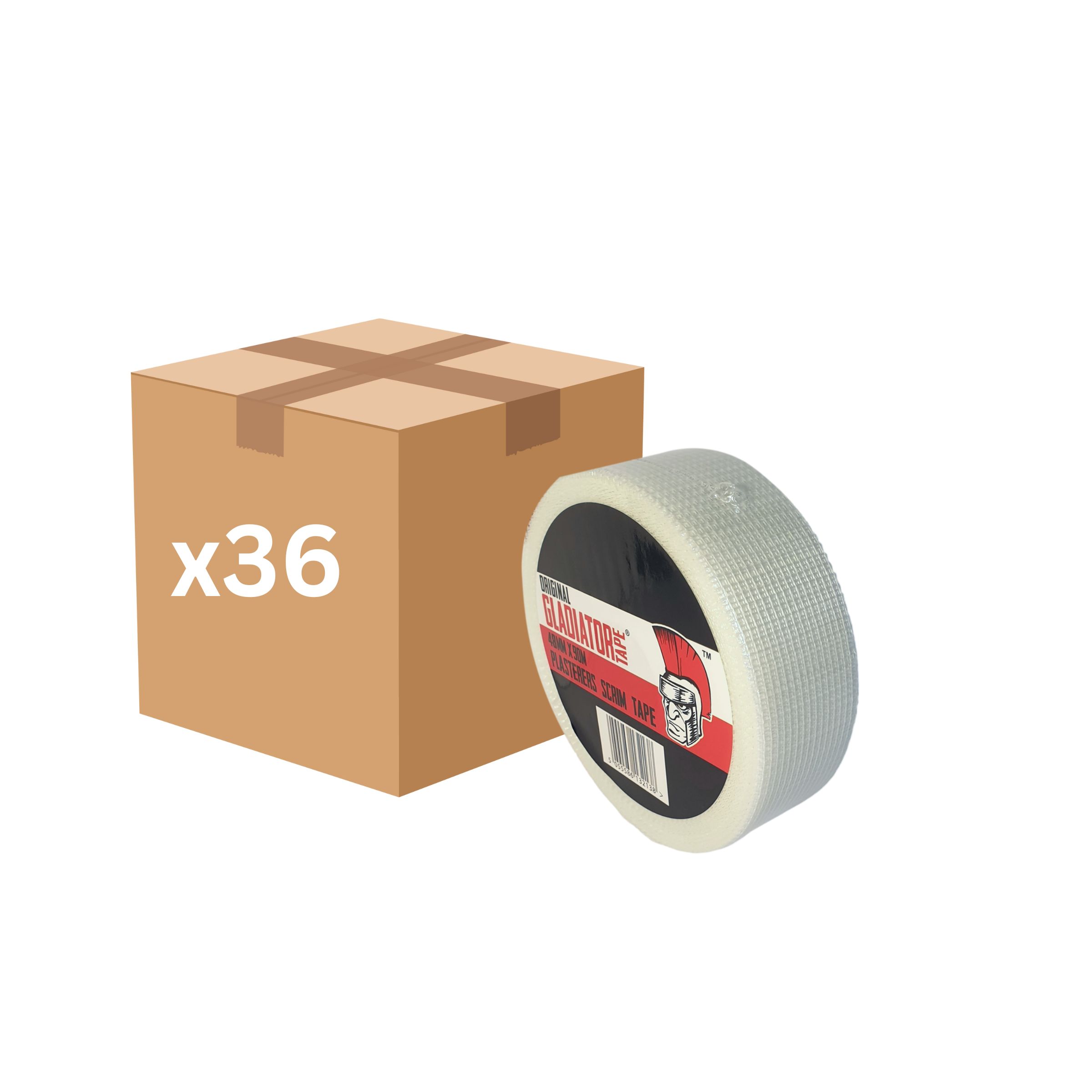 Gladiator Plasterers Joint Scrim Tape 48mm x 90m (White) - Box of 36