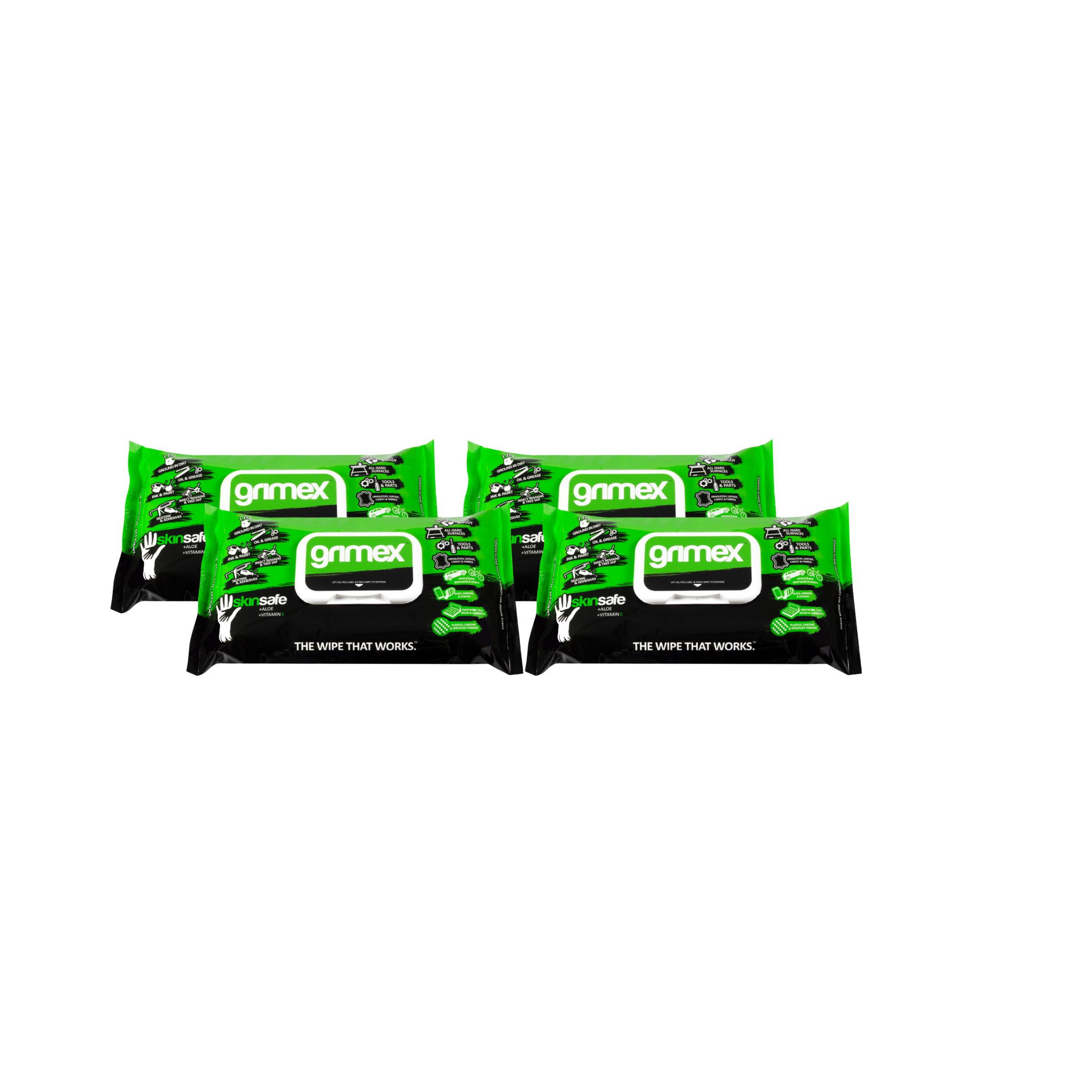 Grimex Industrial Cleaning Wipes (Tub of 100) - Carton of 4