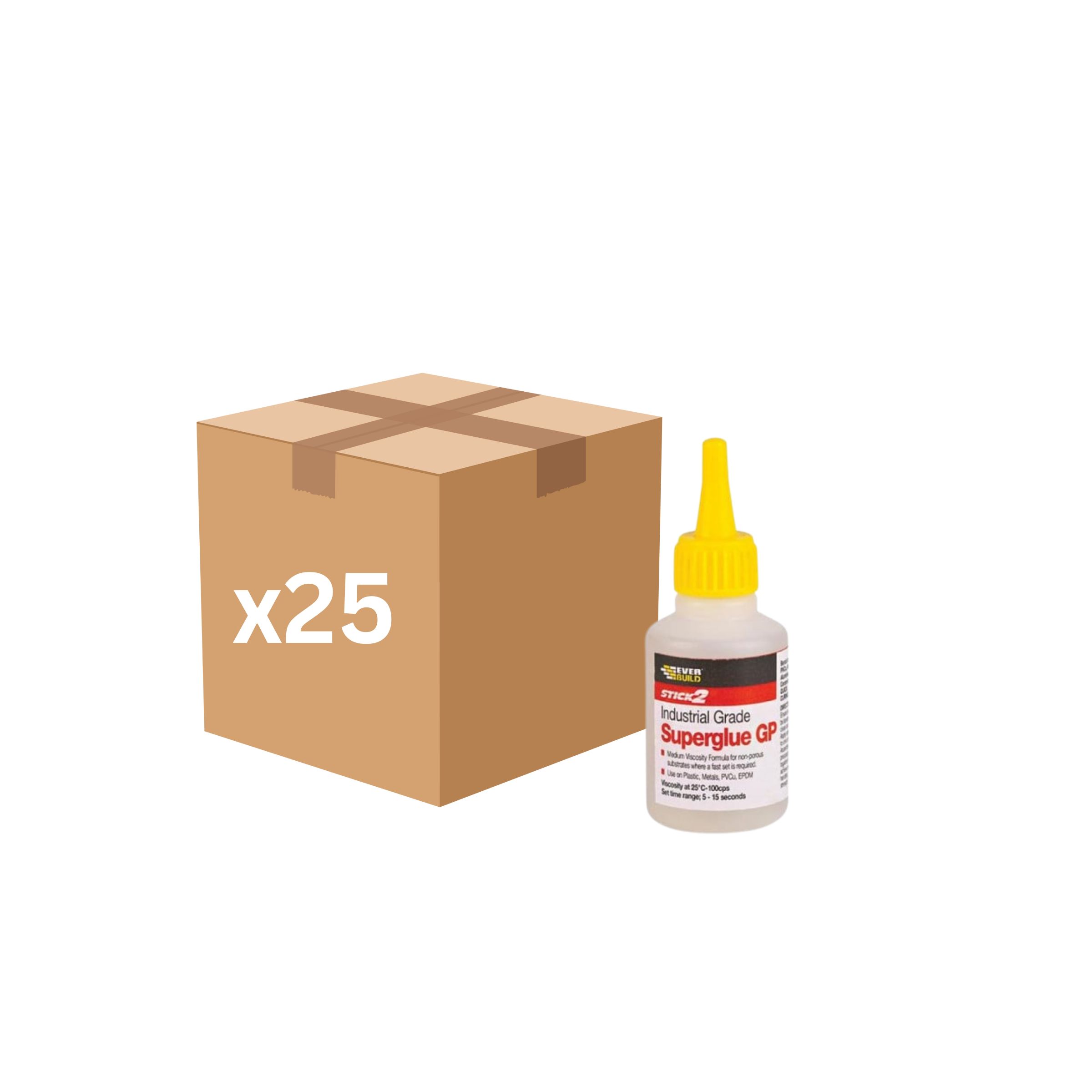 Everbuild STICK2 Industrial Grade Superglue 20g (25 Box)